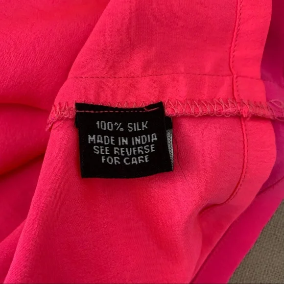 Karina Grimaldi Neon Pink Silk Embellished Rhinestone Beaded Party Dress Revolve - Picture 12 of 16